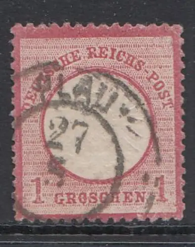 D,Dt.Reich Mi.Nr. 19 Adler mit großem Brustschild, gestempelt "Plau"