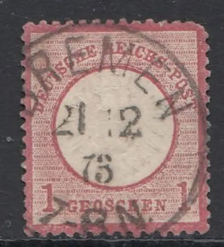 D,Dt.Reich Mi.Nr. 19 Adler mit großem Brustschild, gestempelt "Bremen"