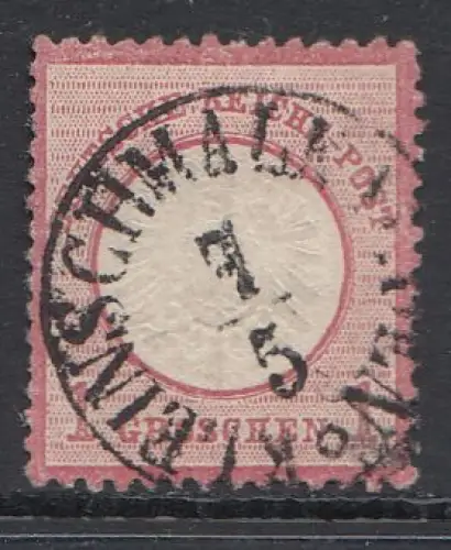 D,Dt.Reich Mi.Nr. 19 Adler mit großem Brustschild, gestempelt "Schmalkalden"