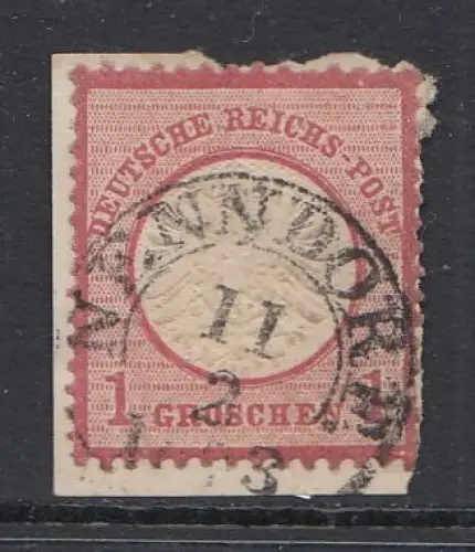 D,Dt.Reich Mi.Nr. 19 Adler mit großem Brustschild, gestempelt "Nenndorf"