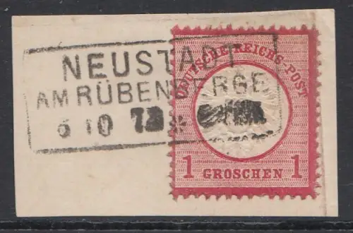 D,Dt.Reich Mi.Nr. 19 Adler mit großem Brustschild, gest "Neustadt am Rübenberge"