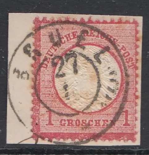 D,Dt.Reich Mi.Nr. 19 Adler mit großem Brustschild, gest "Bruel"