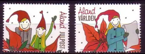 Aland Mi.Nr. 319-20 Weihnachten, Wichtel (2 Werte)