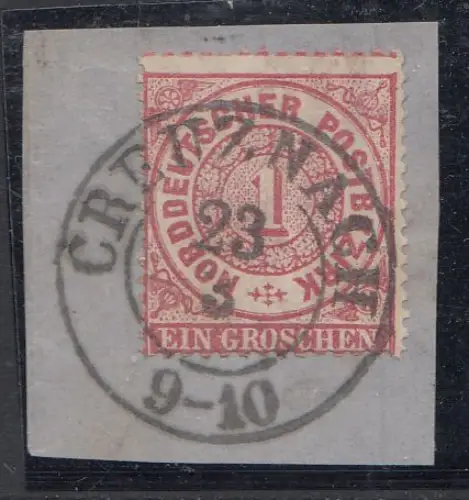 Nordt. Postbezirk MiNr. 16 gestempelt "Creuznach"