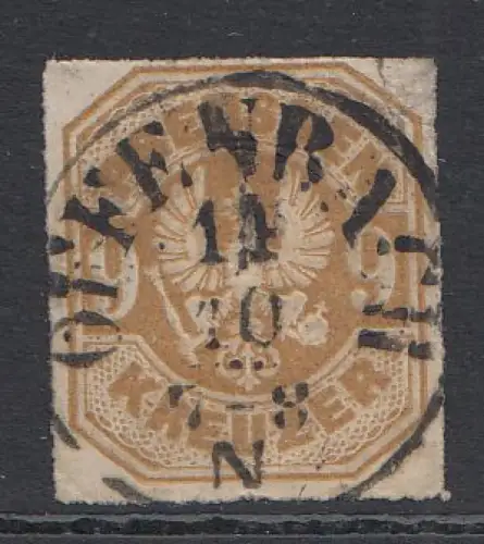 Preußen, Mi.Nr. 26, Preußischer Adler im Achteck, gestempelt "Offenbach"