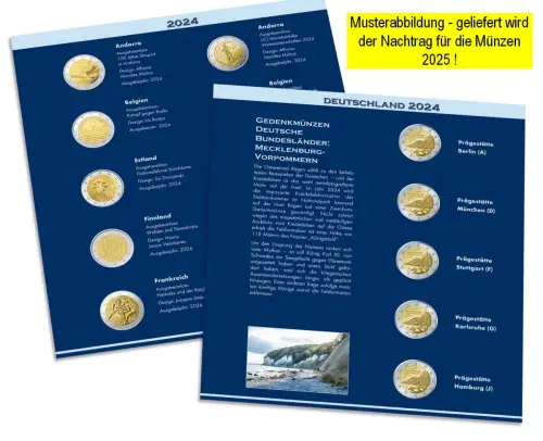 Leuchtturm NUMIS-Vordruckblätter für 2-Euro-Gedenkmünzen 2025 - Vorbestellung