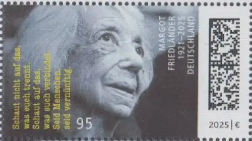 D,Bund Mi.Nr. 3939 Todestag von Margot Friedländer 9. Mai 2025 (95)