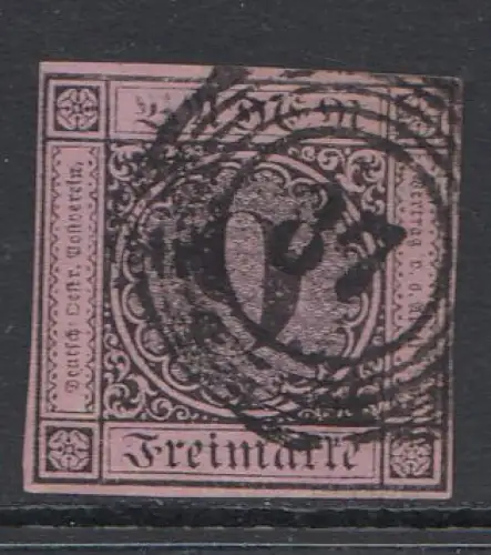 Baden, Mi.Nr. 4, Ziffer im Kreis, gestempelt "37" (Endingen)