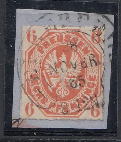 Preußen, Mi.Nr. 15, Preußischer Adler im Achteck, gestempelt 