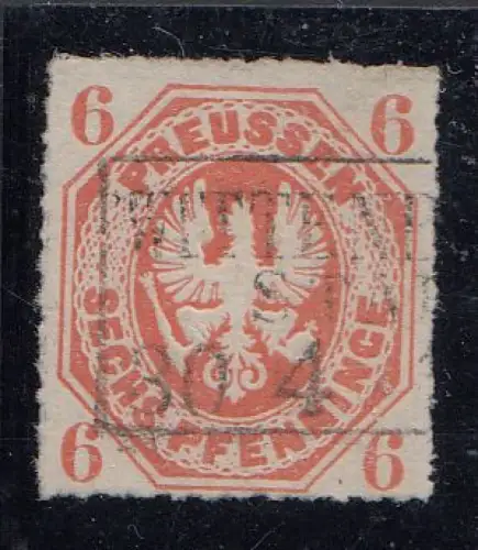 Preußen, Mi.Nr. 15, Preußischer Adler im Achteck, gestempelt, geprüft