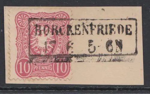 D,Dt.Reich Mi.Nr. 41, Adler im Oval, gestempelt "Borckenfriede"