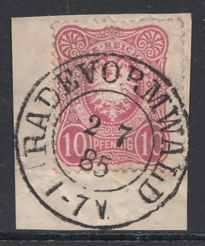 D,Dt.Reich Mi.Nr. 41, Adler im Oval, gestempelt "Radevormwald"