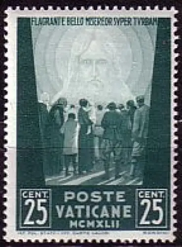 Vatikan Mi.Nr. 89 Hilfsw.f.d. Opfer des Krieges MCMXLII, Christuskopf (25c)