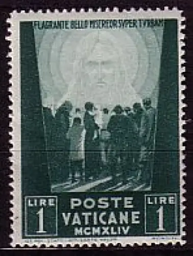 Vatikan Mi.Nr. 113 Hilfsw.f.d. Opfer des Krieges MCMXLIV, Christuskopf (1L)