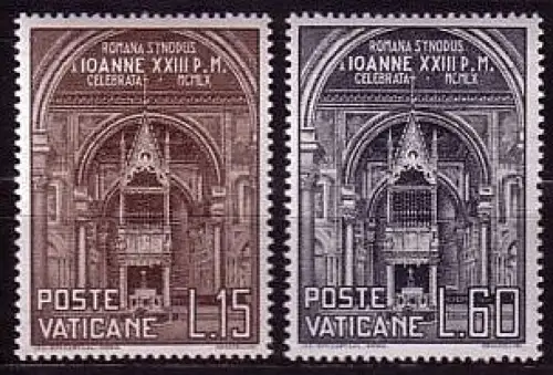 Vatikan Mi.Nr. 332-33 Römische Synode, Querschiff Lateranbasilika (2 Werte)