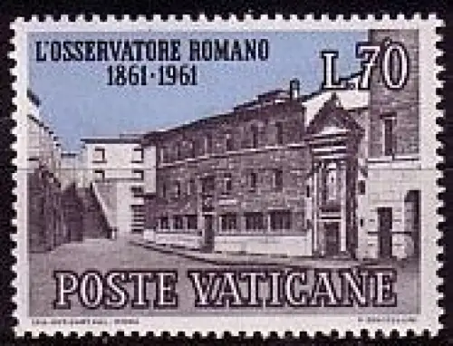 Vatikan Mi.Nr. 376 Zeitung L´Osservatore Romano, Druckereigebäude (70)