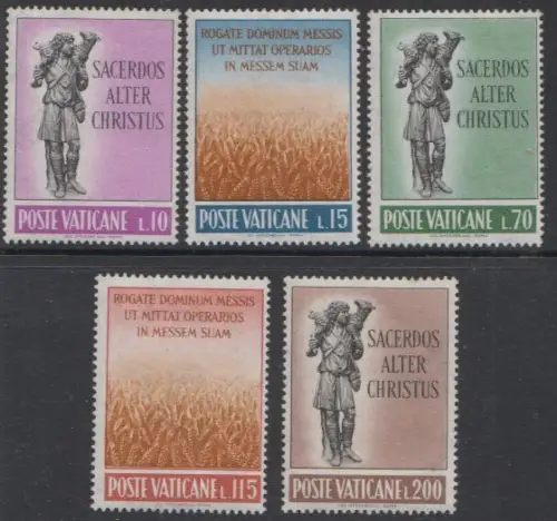 Vatikan Mi.Nr. 397-401 Priesterliche Berufung (5 Werte)