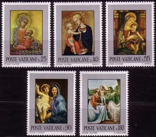 Vatikan Mi.Nr. 581-85 Gemälde (5 Werte)