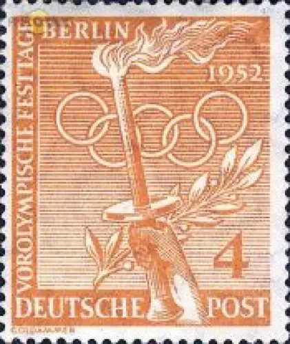 Berlin Mi.Nr. 88 Olympia, Fackel, Lorbeerzweig, 5 Ringe (4)