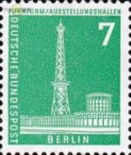 Berlin Mi.Nr. 142 Berl.Stadtbilder Funkturm mitText oben (7)