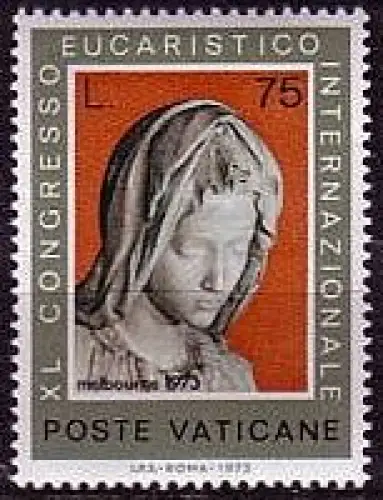Vatikan Mi.Nr. 616 Euchar. Weltkongr. Melbourne, Michelangelo, Pietá (75)