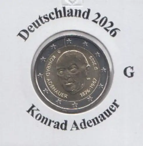 Deutschland 2026 Konrad Adenauer 150. Geburtstag  G