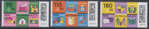 D,Bund Mi.Nr. 3885-3887 Wohlfahrt 2025 Helfer der Menschheit (3 Werte)