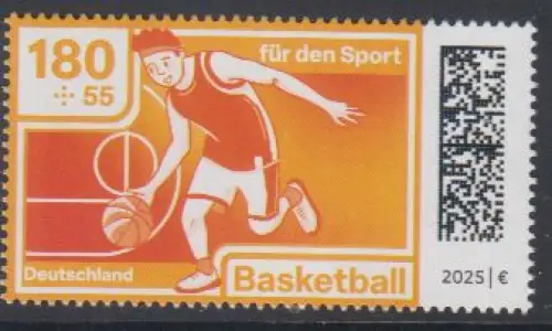 D,Bund Mi.Nr. 3906 Sporthilfe 2025, Basketball (180+55)