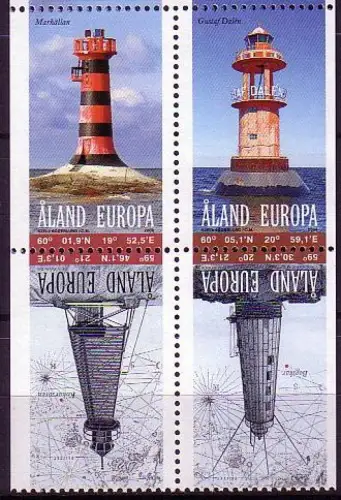 Aland Mi.Nr. Zdr.296-99 Leuchttürme