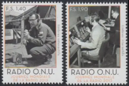 UNO Genf Mi.Nr. 805-06 UN-Radio, Welttag des Radios (2 Werte)