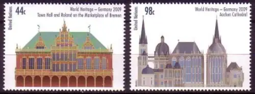 UNO New York Mi.Nr. 1141-42 UNESCO-Welterbe, Deutschland (2 Werte)