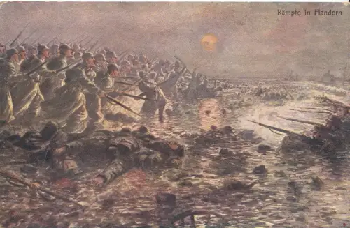 AK 1. Weltkrieg, "Kämpfe in Flandern"