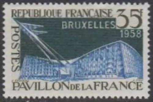 Frankreich MiNr. 1192 Weltausstellung Brüssel, französischer Pavillon (35)