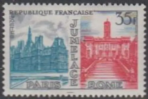Frankreich MiNr. 1212 Städtefreundsch.Paris-Rom, Rathaus Paris, Kapitol Rom (35)