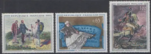 Frankreich MiNr. 1415-17 Gemälde (3 Werte)