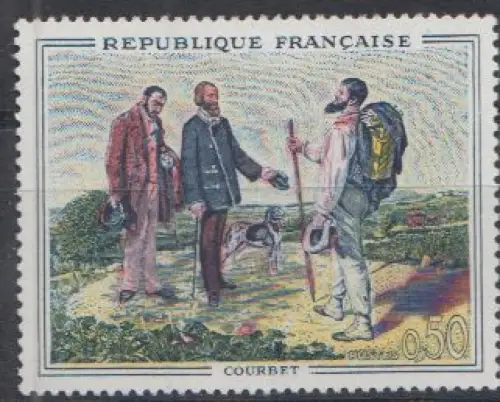 Frankreich MiNr. 1415 Gemälde Die Begegnung von Gustave Courbet (0,50)