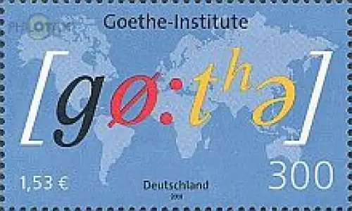 D,Bund Mi.Nr. 2181 Goethe Institut, Weltkarte (300Pf/1,53€)