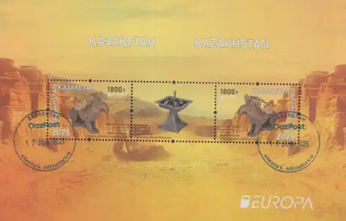 Kasachstan Mi.Nr. Block 193 Europa 2025 Archäologische Entdeckungen
