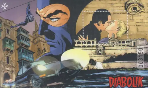 Malta Mi.Nr. Block 106 Gangster Diabolik und Gefährtin Eva Kant