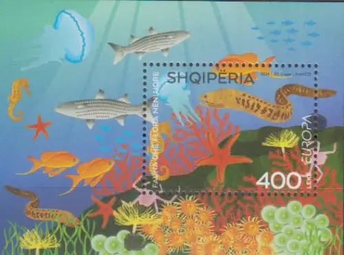 Albanien MiNr. (noch nicht im Michel) Europa 2024, Unterwasserflora&-fauna (Bl)