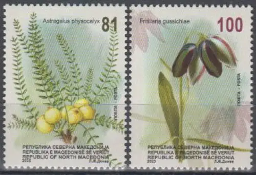 Nordmazedonien MiNr. (noch nicht im Michel) Flora 2025 (2 Werte)