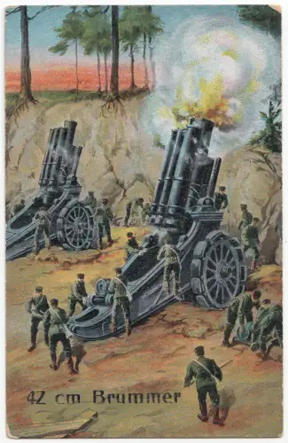 AK 1. Weltkrieg, 42 cm Brummer