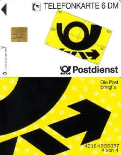 Telefonkarte O 316 A 10.92 Postdienst Puzzleteil 4 von 4