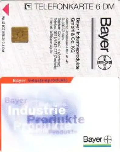 Telefonkarte O 116 02.98 Bayer Industrieprodukte Köln