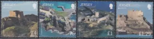Jersey Mi.Nr. 2097-2100 Festungen und Schlösser (4 Werte)