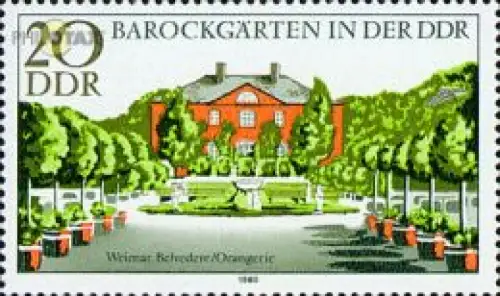 D,DDR Mi.Nr. 2487 Barockgärten, Orangerie im Belvedere, Weimar (20)