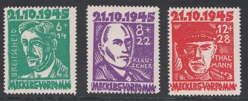 D, SBZ, Mi.Nr.20 bis 22 postfrisch