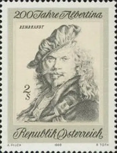 Österreich Mi.Nr. 1312 Albertina Rembrandt, Selbstbildnis (2)
