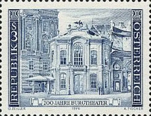Österreich Mi.Nr. 1507 200 Jahre Burgtheater Altes Burgtheater (3)