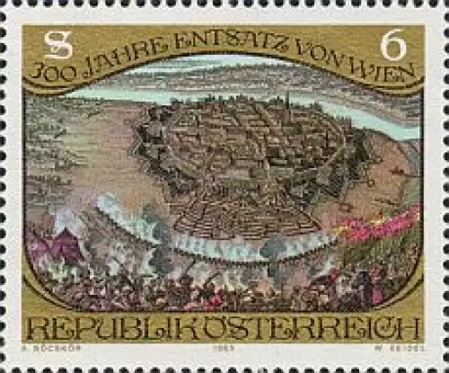 Österreich Mi.Nr. 1750 Sieg über die Türken, Marke aus Block (6)